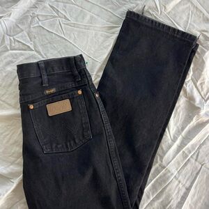 Wrangler Black Straight Jeans